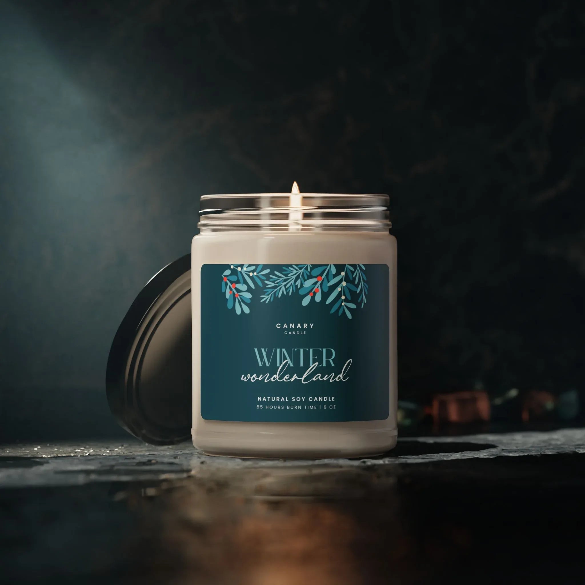 Winter Wonderland Scented Soy Candle — 9oz Holiday Aromatherapy Jar - Canary Candle