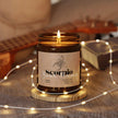 Scorpio Scented Soy Candle — Amber Jar Astrology Candle (Multi-Size) - Canary Candle