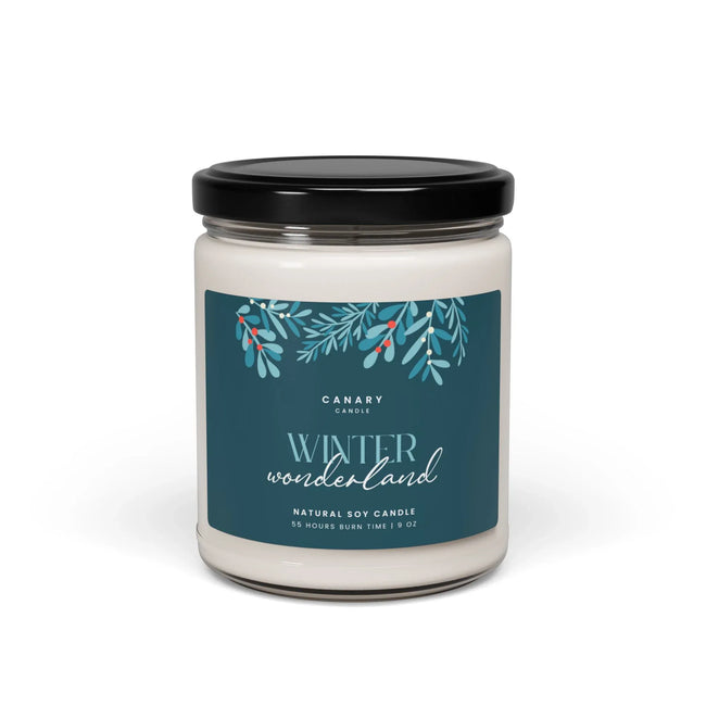 Winter Wonderland Scented Soy Candle — 9oz Holiday Aromatherapy Jar - Canary Candle