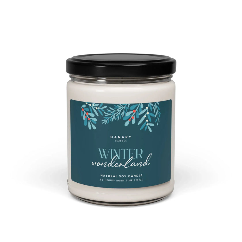 Winter Wonderland Scented Soy Candle — 9oz Holiday Aromatherapy Jar - Canary Candle