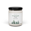 Winter Candle - Forest Scented Soy in reusable glass jar with glossy label for winter ambiance.