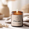 Pisces Soy Candle — Amber Jar Scented Candle (Custom Label, Multi-Size) - Canary Candle