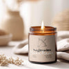 Sagittarius Soy Candle — Amber Jar, Custom Name Astrology Scented Candle - Canary Candle