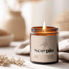 Scorpio Scented Soy Candle — Amber Jar Astrology Candle (Multi-Size) - Canary Candle