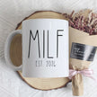 MILF Coffee Mug — Funny New Mom Gift Ceramic Mug (11oz & 15oz) with a unique PERSONALIZED EST. 2026 design