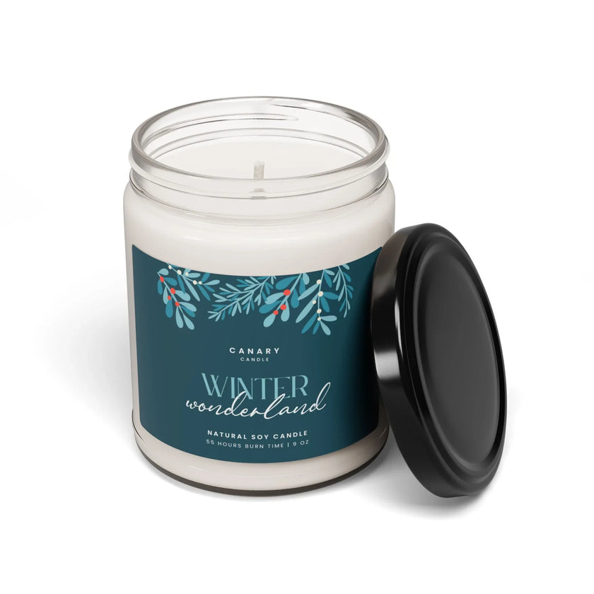 Winter Wonderland Scented Soy Candle — 9oz Holiday Aromatherapy Jar - Canary Candle