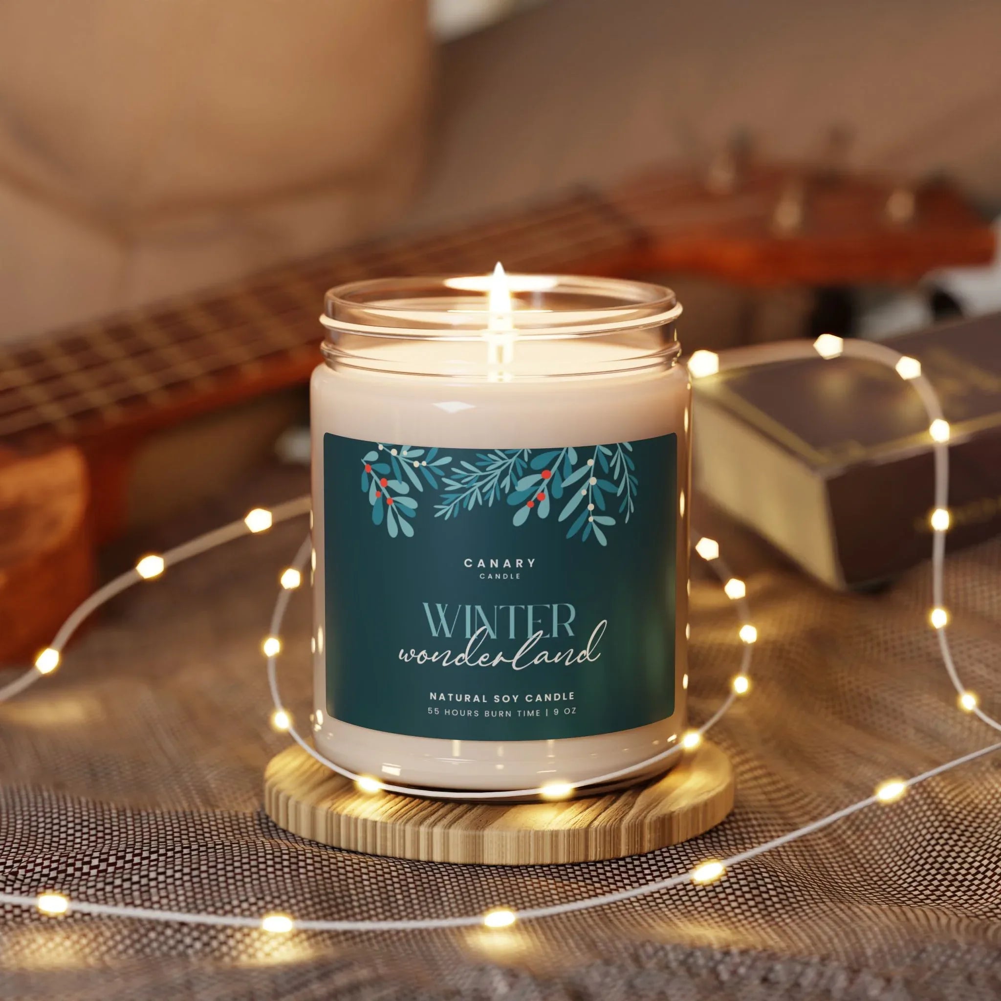 Winter Wonderland Scented Soy Candle — 9oz Holiday Aromatherapy Jar - Canary Candle