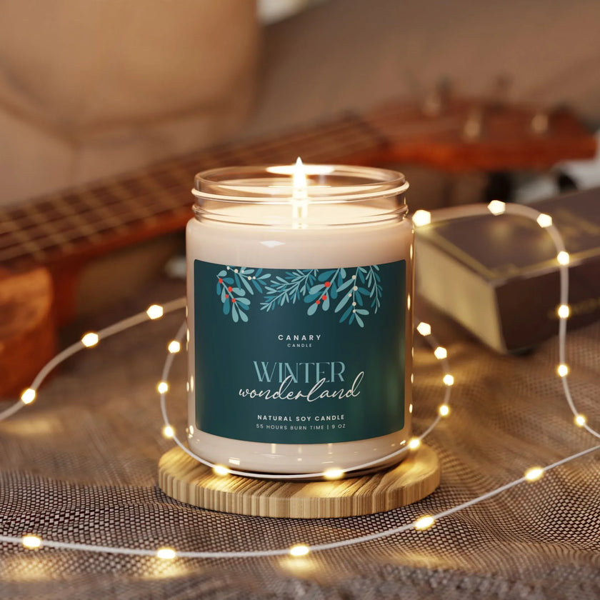 Winter Wonderland Scented Soy Candle — 9oz Holiday Aromatherapy Jar - Canary Candle