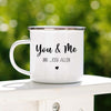 You & Me and Josh Allen camping mug on a sunny day, perfect for outdoor adventures and Buffalo Bills fans.