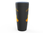 Yoga Tumbler featuring 'Let That Shit Go' design, perfect for hot and cold drinks, with spill-proof lid.